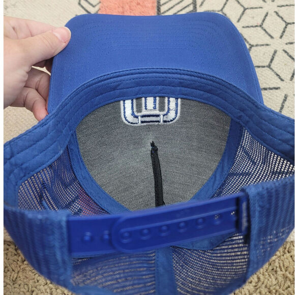 Travis Mathew Big Bend Royal Blue Mesh Pineapple Print Adjustable Hat - Picture 7 of 10